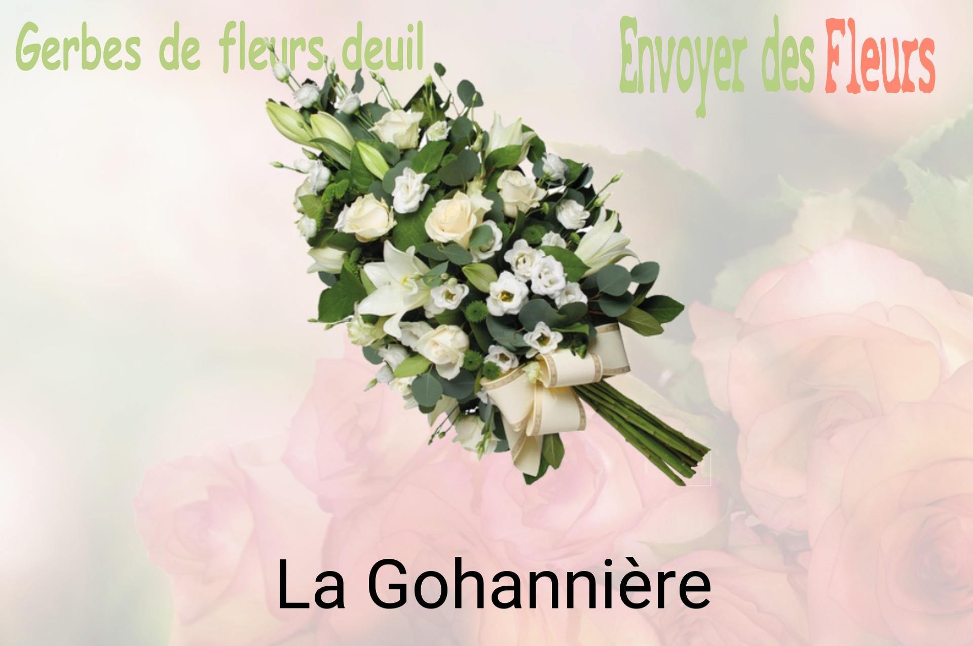 Gerbe de fleurs de deuil livrée à La Gohannière